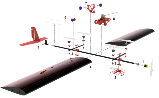 Exploded view of the prototype